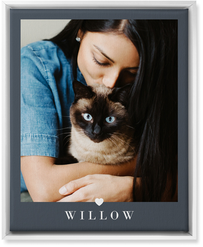 My Heart Wall Art, White, Single piece, Canvas, 16x20, Gray, gray