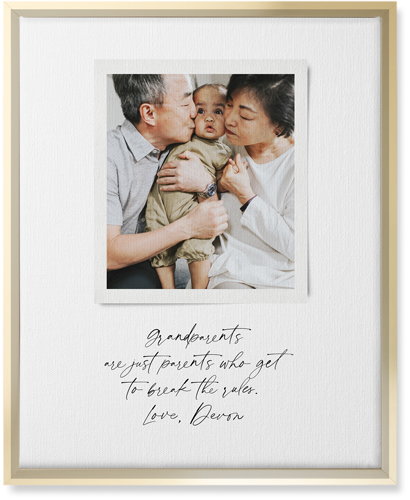 Sentimental Note Wall Art, Gold, Single piece, Canvas, 16x20, White
