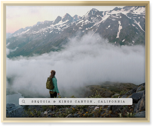 Travel Banner Wall Art, Gold, Single piece, Canvas, 16x20, White, white