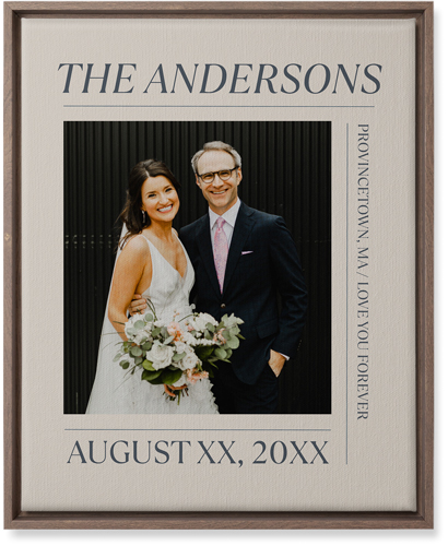 Editorial Snapshot Wall Art, Walnut, Single piece, Canvas, 16x20, Beige, elderflower