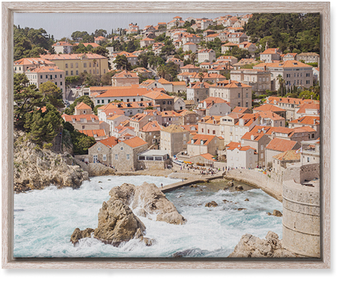 Seaport in Croatia Wall Art, Rustic, Single piece, Canvas, 16x20, Multicolor