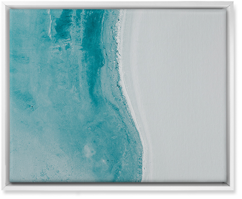 Sea Meets Sand Wall Art, White, Single piece, Canvas, 16x20, Multicolor