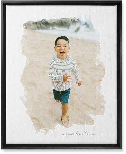 Brushstrokes Portrait Wall Art, Black, Single piece, Canvas, 16x20, White