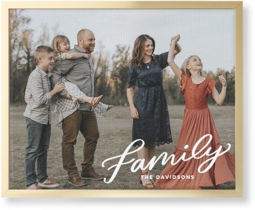 Family Letters Wall Art, Gold, Single piece, Canvas, 16x20, White, white