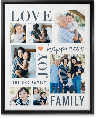 Happiness Is Wall Art, Black, Single piece, Canvas, 16x20, White, white