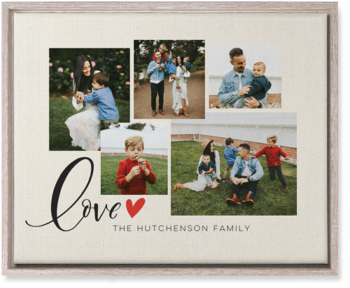 Just Hearts Wall Art, Rustic, Single piece, Canvas, 16x20, Beige, antique white