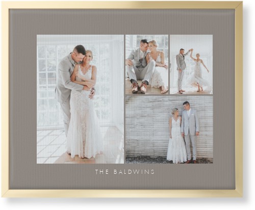 Four Corners Wall Art, Gold, Single piece, Canvas, 16x20, Gray