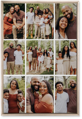 Gallery Grid of Nine Wall Art, Metallic, Single piece, Canvas, 20x30, Multicolor, multi