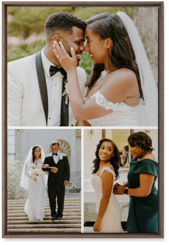 Gallery of Three Portrait Wall Art, Walnut, Single piece, Canvas, 20x30, Multicolor, multi