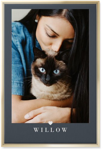 My Heart Wall Art, Gold, Single piece, Canvas, 20x30, Gray, gray