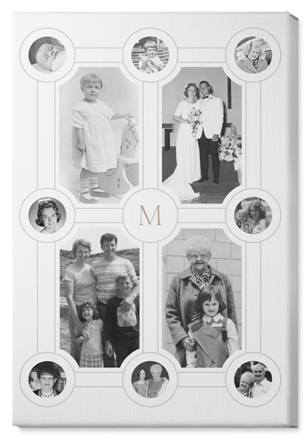 Vintage Family Tree? Wall Art, No Frame, Single piece, Canvas, 20x30, White