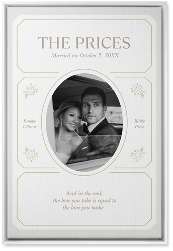 Vintage Stationery Frame Wall Art, White, Single piece, Canvas, 20x30, White, white