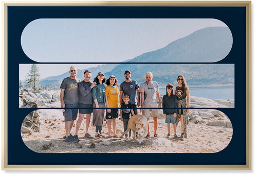 Connected Frames Wall Art, Gold, Single piece, Canvas, 20x30, Blue