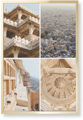 Four Top Wall Art, Gold, Single piece, Canvas, 20x30, Multicolor, multi