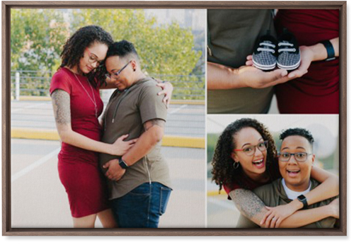 Three Piece Wall Art, Walnut, Single piece, Canvas, 20x30, Multicolor, multi