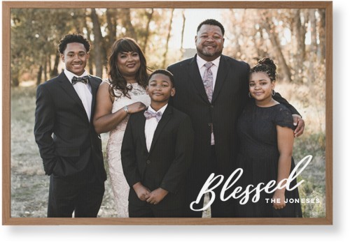 Blessed Letters Wall Art, Natural, Single piece, Canvas, 20x30, White