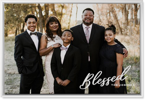 Blessed Letters Wall Art, White, Single piece, Canvas, 20x30, White, white