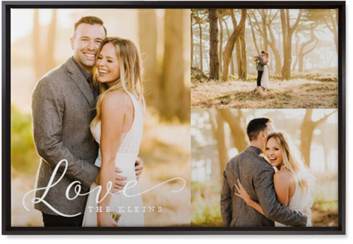 Just Love Trio Wall Art, Black, Single piece, Canvas, 20x30, White, white