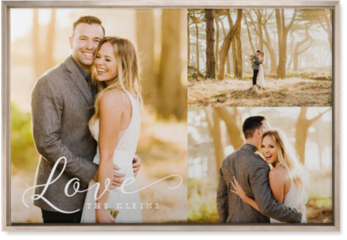 Just Love Trio Wall Art, Metallic, Single piece, Canvas, 20x30, White, white