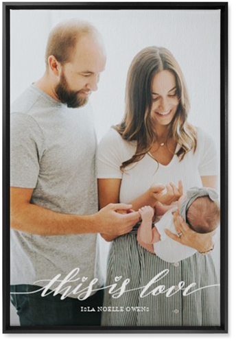 Love Is Portrait Wall Art, Black, Single piece, Canvas, 20x30, White, white