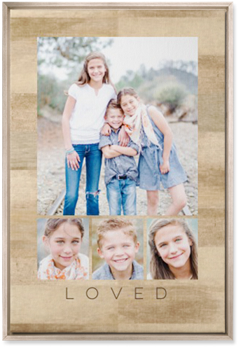 Four Real Wall Art, Metallic, Single piece, Canvas, 20x30, Beige