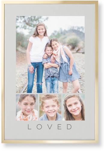 Four Real Wall Art, Gold, Single piece, Canvas, 20x30, Gray