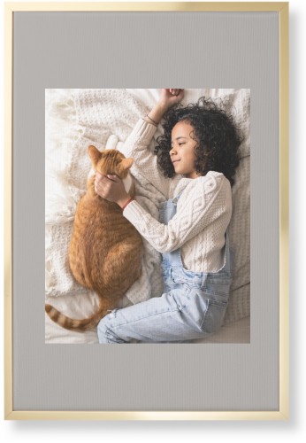 Full Frame One Wall Art, Gold, Single piece, Canvas, 20x30, Gray