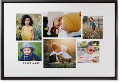 Six Times Wall Art, Black, Single piece, Canvas, 20x30, White, white