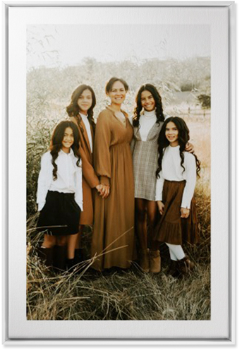 Simple Gallery of One Border Portrait Wall Art, White, Single piece, Canvas, 24x36, Multicolor