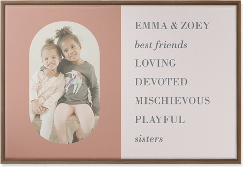 Traits of the Best Wall Art, Natural, Single piece, Canvas, 24x36, Pink