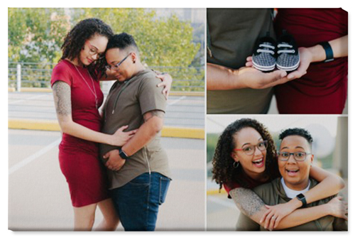 Three Piece Wall Art, No Frame, Single piece, Canvas, 24x36, Multicolor, multi