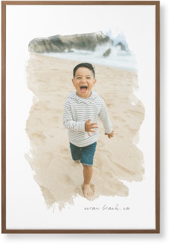Brushstrokes Portrait Wall Art, Natural, Single piece, Canvas, 24x36, White