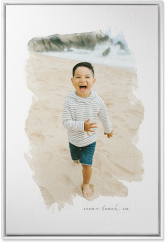 Brushstrokes Portrait Wall Art, White, Single piece, Canvas, 24x36, White, white