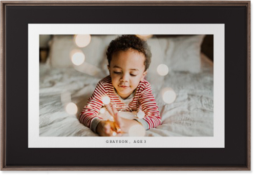 Frame Up Wall Art, Walnut, Single piece, Canvas, 24x36, Gray, charcoal