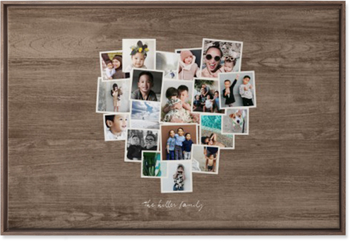 Heart Strings Wall Art, Walnut, Single piece, Canvas, 24x36, Brown, wood