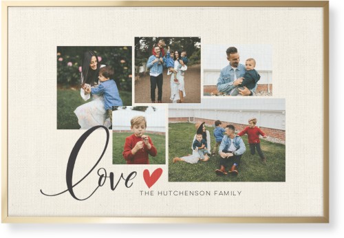 Just Hearts Wall Art, Gold, Single piece, Canvas, 24x36, Beige