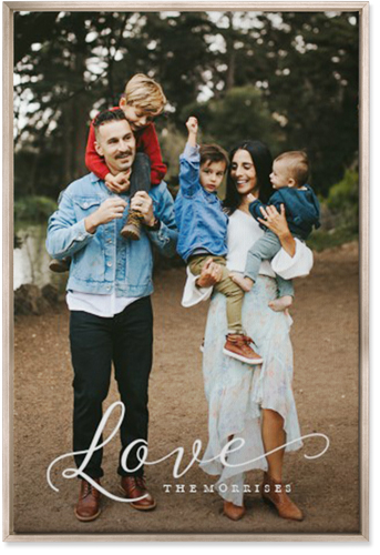Just Love Portrait Wall Art, Metallic, Single piece, Canvas, 24x36, White