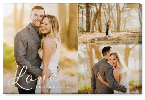 Just Love Trio Wall Art, No Frame, Single piece, Canvas, 24x36, White, white