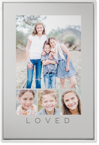 Four Real Wall Art, White, Single piece, Canvas, 24x36, Gray, silver lining