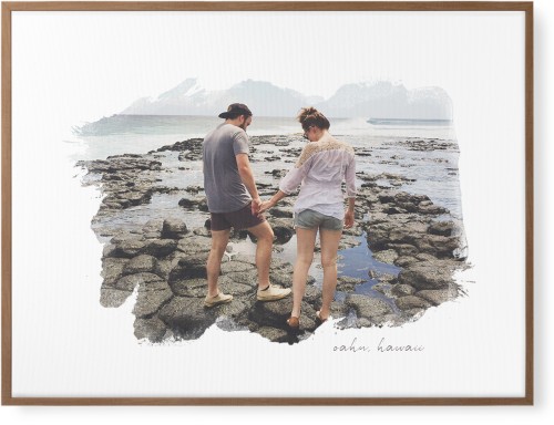 Brushstrokes Wall Art, Natural, Single piece, Canvas, 30x40, White, white