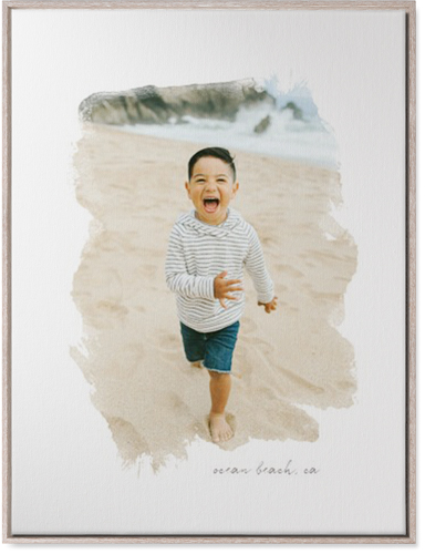 Brushstrokes Portrait Wall Art, Rustic, Single piece, Canvas, 30x40, White, white