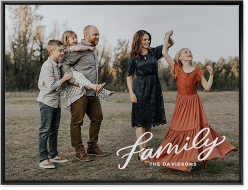 Family Letters Wall Art, Black, Single piece, Canvas, 30x40, White