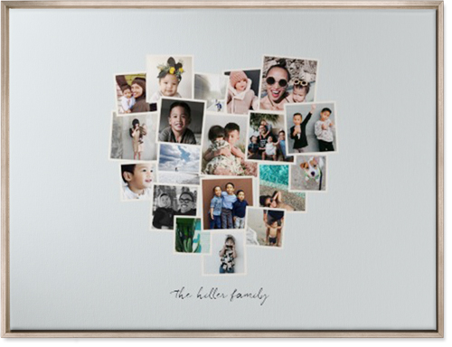 Heart Strings Wall Art, Metallic, Single piece, Canvas, 30x40, Gray, air