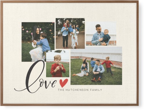 Just Hearts Wall Art, Natural, Single piece, Canvas, 30x40, Beige, antique white