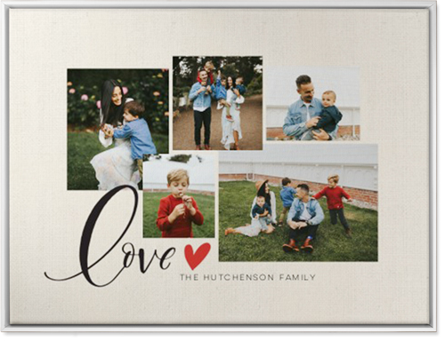 Just Hearts Wall Art, White, Single piece, Canvas, 30x40, Beige, antique white