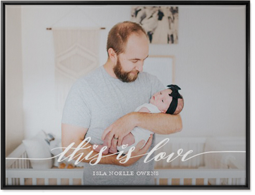 Love Is Wall Art, Black, Single piece, Canvas, 30x40, White, white