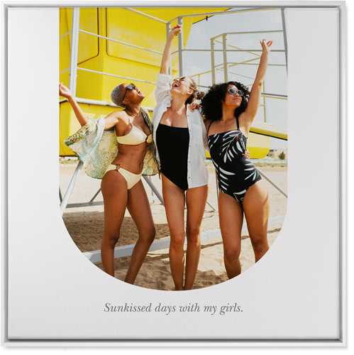 Curved Frame Wall Art, White, Single piece, Canvas, 36x36, White, white