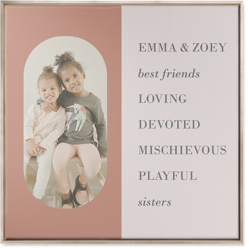 Traits of the Best Wall Art, Metallic, Single piece, Canvas, 36x36, Pink, desert rose