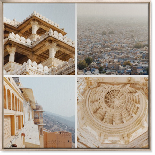 Four Top Wall Art, Metallic, Single piece, Canvas, 36x36, Multicolor, multi