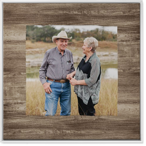 Countryside Portrait Wall Art, White, Single piece, Canvas, 36x36, Brown, wood